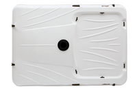 James Baroud Hartschalen-Dachzelt Grand Raid weiß Produktfoto. Oberseite bzw. Dach des Dachzeltes mit Lüfter.