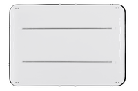 James Baroud Hartschalen-Dachzelt Evasion weiß Produktfoto. Unterseite  des Dachzeltes mit Befestigungsschienen.