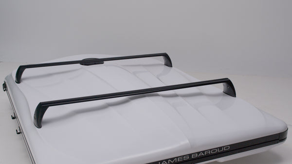 Querträger auf dem Odyssey Dachzelt Farbe Weiß.