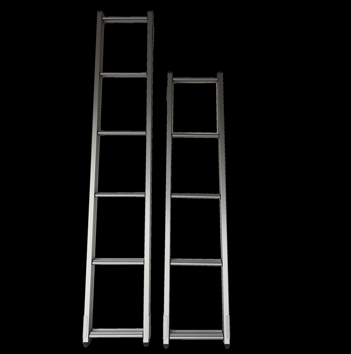 Robuster Aluminium Leiter mit verstellbarer Länge.