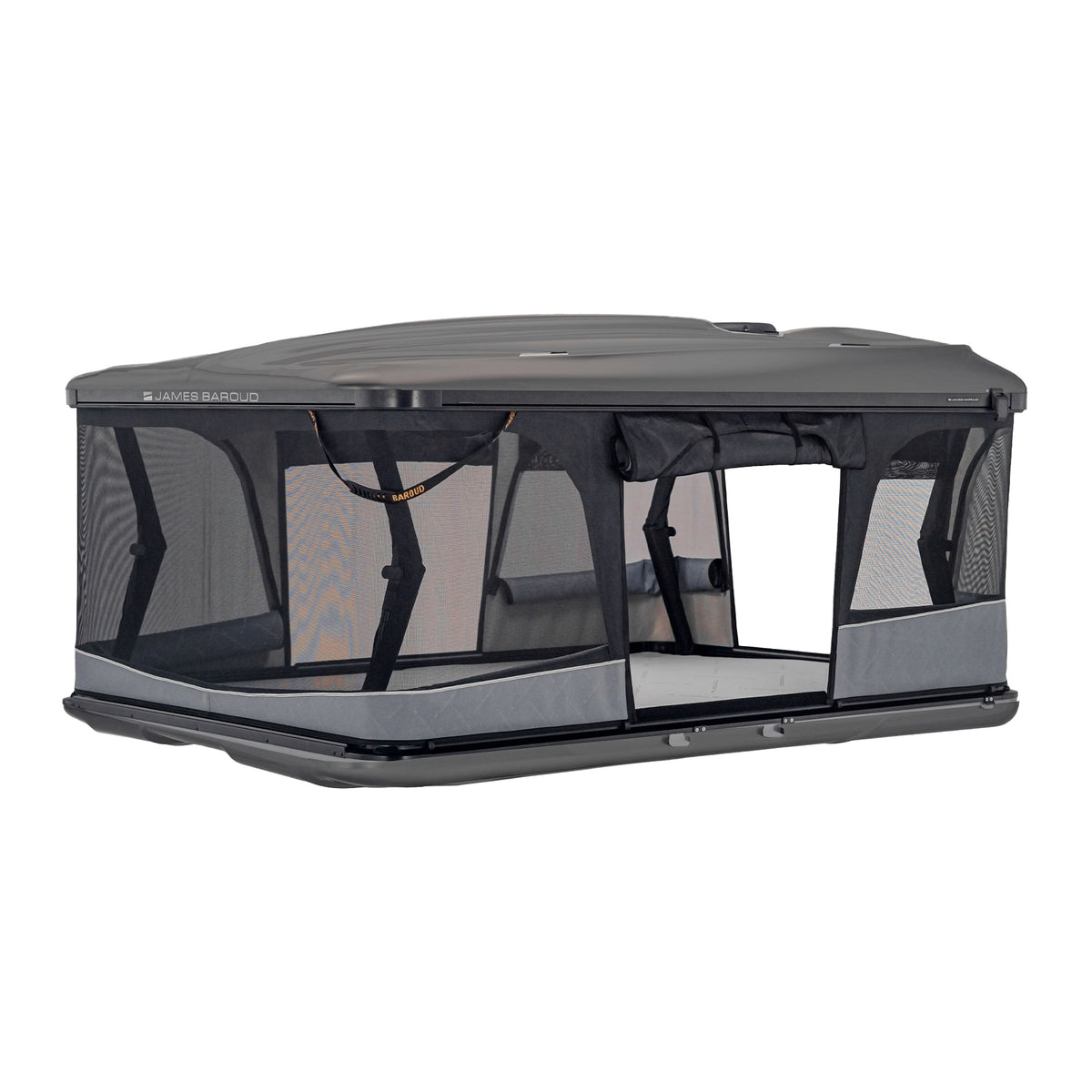 Detail James Baroud Hartschalen-Dachzelt Odyssey offen Dunkelgrau