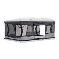 Detail James Baroud Hartschalen-Dachzelt Odyssey offen Weiß